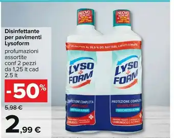 Carrefour Lysoform Disinfettante Per Pavimenti offerta