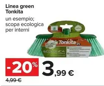 Carrefour Tonkita Scopa Ecologica Per Interni Linea Green offerta