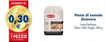 Esselunga Pasta di semola Granoro Linea Dedicato, filiera 100% Puglia, 500 g offerta