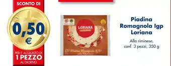 Esselunga Piadina Romagnola Igp Loriana Alla riminese, conf. 3 pezzi, 350 g offerta