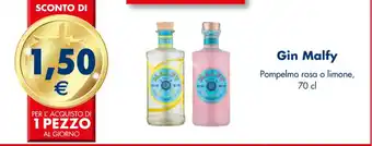 Gin Malfy Pompelmo rosa o limone, 70 cl