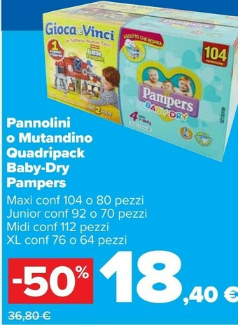 Carrefour Pampers Baby Dry offerta
