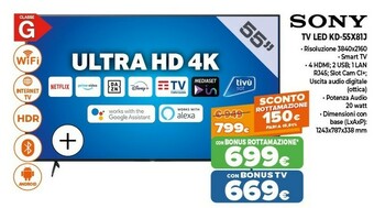 Sony TV LED KD-55X81J