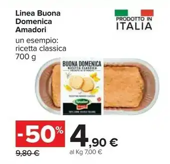 Carrefour Amadori Delicata Ricotta E Spinaci Tenero Polpettone Con Carne Di Tacchino Buona Domenica 700 G(ml) offerta