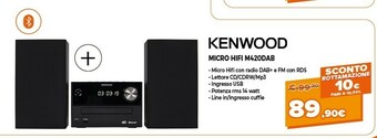 Kenwood Electronics M-420DAB Set Audio Da Casa Microsistema Audio Per La Casa Nero 14 W