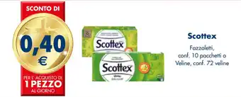 Esselunga Scottex Fazzoletti, conf. 10 pacchetti o Veline, conf. 72 veline offerta