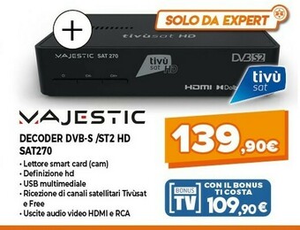 Majestic Decoder DVB-S/ ST2 HD SAT270
