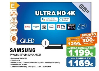 Expert Samsung TV Qled 55" QE65Q70AATXZT offerta