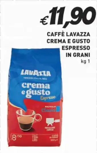 Coal CAFFÈ LAVAZZA CREMA E GUSTO ESPRESSO IN GRANI kg 1 offerta