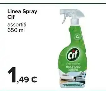 Carrefour Cif Spray Multiuso 650 Ml offerta