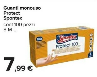 Carrefour Spontex Guanti Monouso Protect offerta