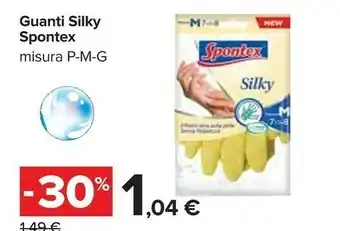 Carrefour Spontex Guanti Silky offerta