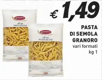 Coal PASTA DI SEMOLA GRANORO vari formati kg 1 offerta