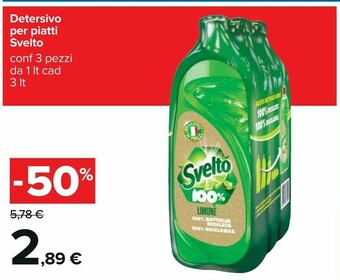 Carrefour Svelto Detersivo Per Piatti offerta