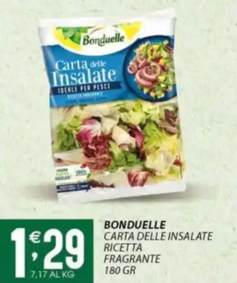 Sisa BONDUELLE CARTA DELLE INSALATE RICETTA FRAGRANTE 180 GR offerta