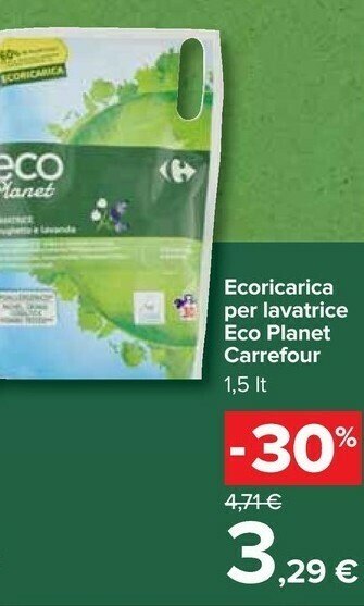 Carrefour Carrefour Ecoricarica Per Lavatrice Eco Planet offerta