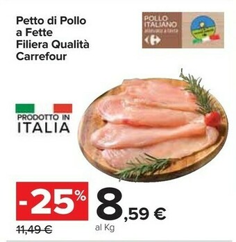 Carrefour Petto Di Pollo A Fette offerta