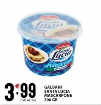 Sisa GALBANI SANTA LUCIA MASCARPONE 500 GR offerta