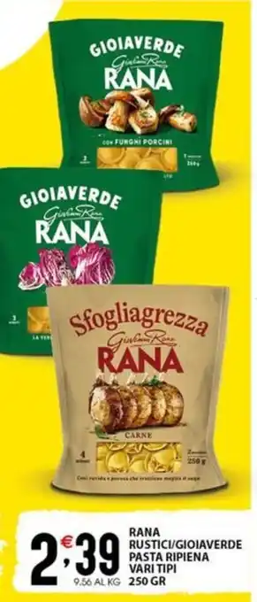 Sisa RANA RUSTICI/GIOIAVERDE PASTA RIPIENA VARI TIPI 250 GR offerta