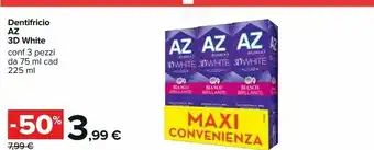 Carrefour Az Dentifricio 3d White offerta