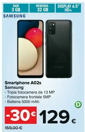 Samsung Galaxy A02s 32 GB Display 6.5" HD+ TFT LCD Black
