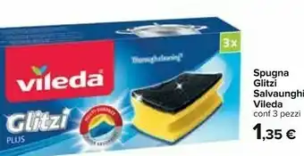 Carrefour Vileda Spugna Glitzi Plus offerta