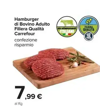 Carrefour Hamburger Di Bovino Adulto offerta