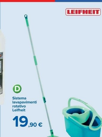 Carrefour Leifheit Sistema Lavapavimenti Rotativo offerta
