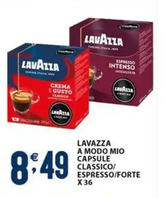 LAVAZZA A MODO MIO CAPSULE CLASSICO/ ESPRESSO/FORTE X 36