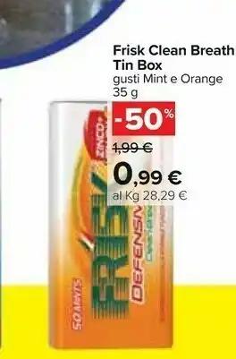 Frisk Clean Breath Tin Box Gusti Mint E Orange