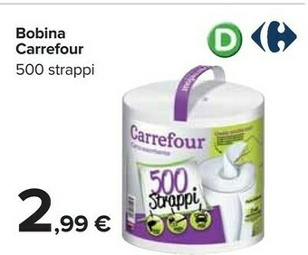 Carrefour Carrefour Maxi Bobina 500 Strappi offerta