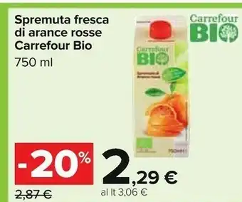 Carrefour Carrefour - Spremuta Di Arance Rosse 750 G(ml) offerta