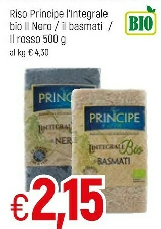 Riso principe L'Integrale Bio Il Nero Riso 500 G(ml)