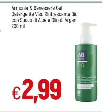 Famila Armonia & Benessere Gel Detergente Viso Rinfrescante Bio Con Succo Di Aloe E Olio Di Argan offerta