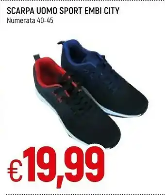 Famila Scarpa Uomo Sport Embi City Numerata 40-45 offerta