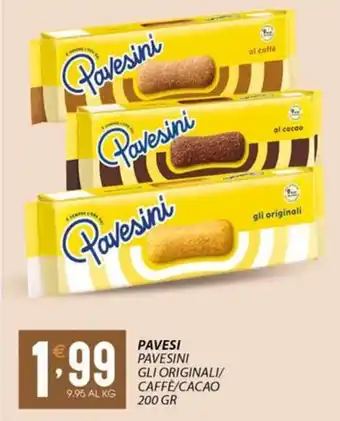 Sisa PAVESI PAVESINI GLI ORIGINALI/ CAFFÈ/CACAO 200 GR offerta