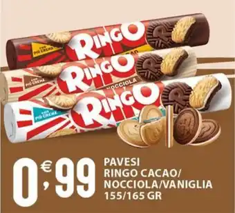 Sisa PAVESI RINGO CACAO/ NOCCIOLA/VANIGLIA 155/165 GR offerta