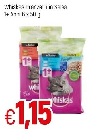 Famila Whiskas Pranzetti In Salsa offerta