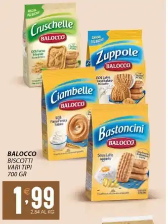 Sisa BALOCCO BISCOTTI VARI TIPI 700 GR offerta