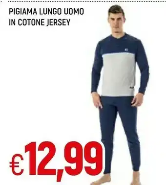 Famila Jersey Pigiama Lungo Uomo In Cotone offerta