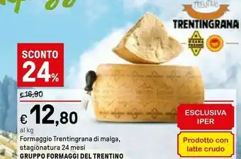 Iper La Grande Trentingrana Formaggio offerta
