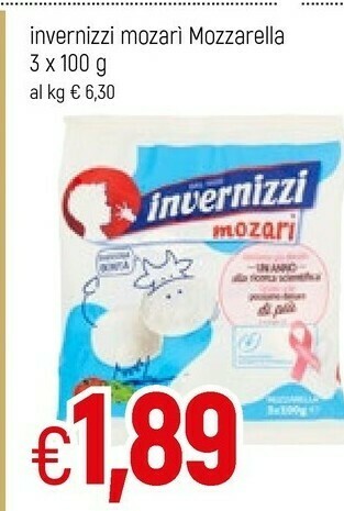 Famila Invernizzi Mozarì 300 G(ml) offerta