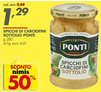 Italmark Ponti Spicchi Di Carciofini Sottolio offerta