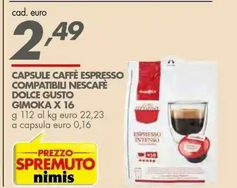 Gimoka Capsule Caffe Espresso Compatibili Nescafe Dolce Gusto