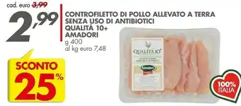 Italmark Amadori Controfiletto Di Pollo Allevato offerta