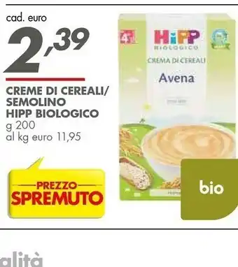 Italmark Hipp Creme Di Cereali Avena offerta