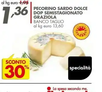 Italmark Graziola Pecorino Sardo Dolce Dop Semistagionato offerta