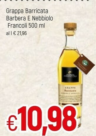 Famila Superstore Grappa Barricata Barbera E Nebbiolo Francoli offerta