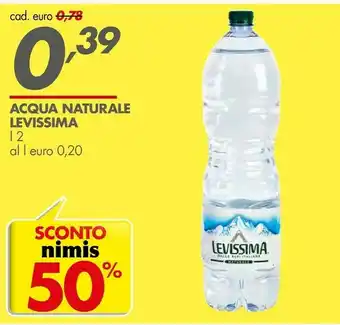 Italmark Levissima Acqua Naturale 2000 G(ml) offerta