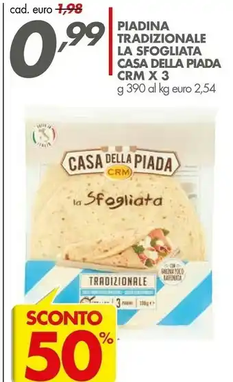 Crm Piadina Tradizionale La Sfogliata Casa Della Piada 390 G